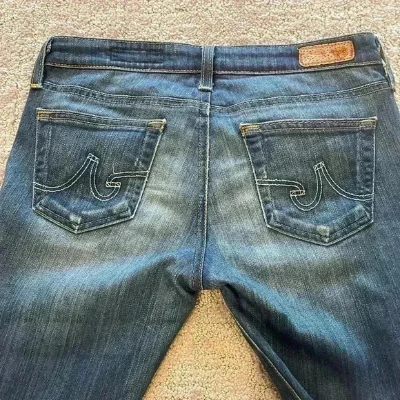 Ag Adriano Goldschmeid The Stevie Slim Straight Jeans, Size 25R - Picture 8 of 13